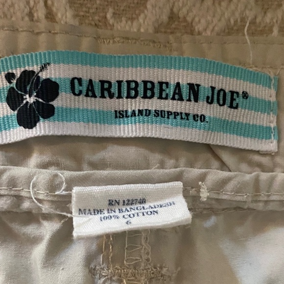 Caribbean Joe Women's Tan Cargo Pants - Picture 3 of 4